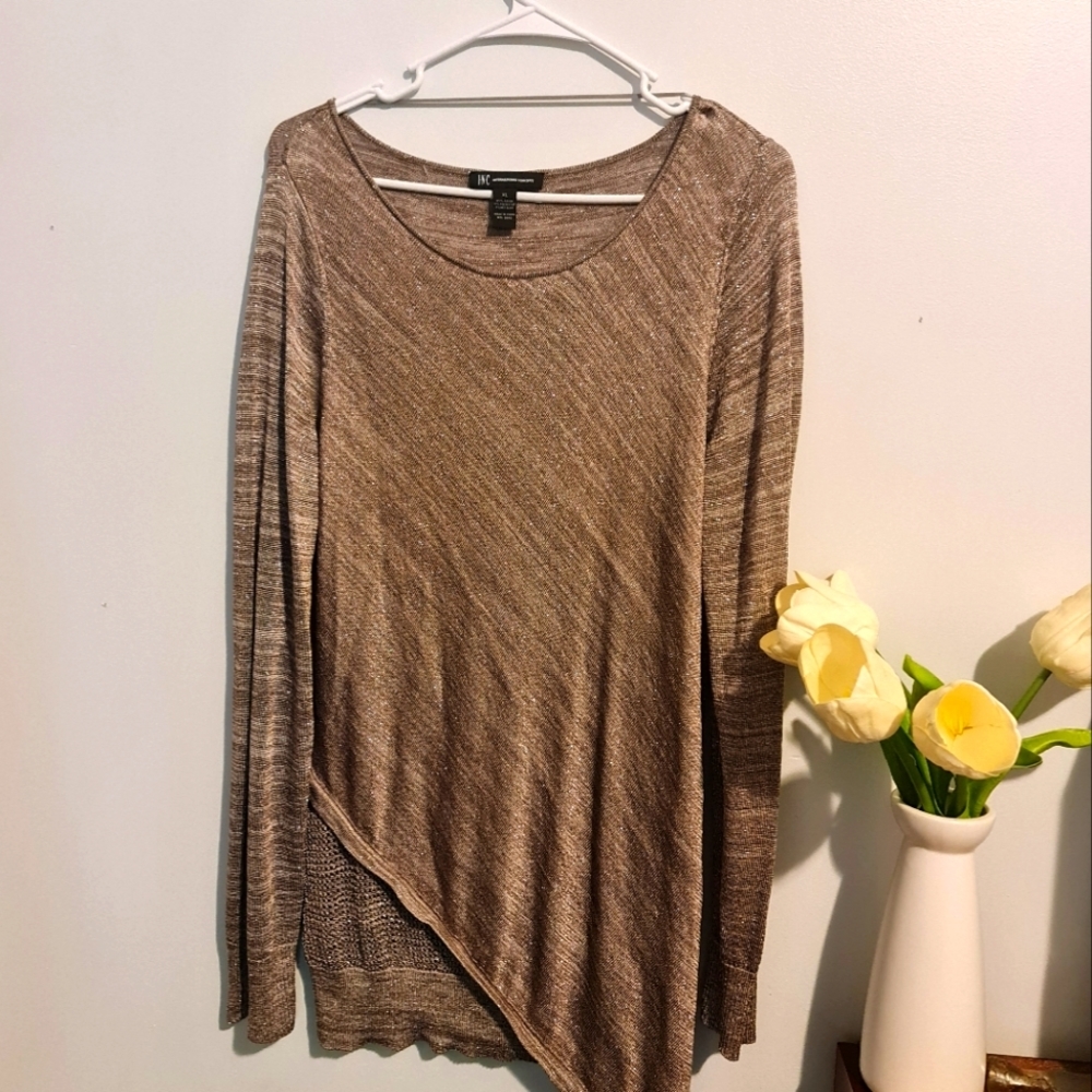 🏷SALE🏷Gorgeous INC Womens Sz 12 Long Asymmetrical Sweater